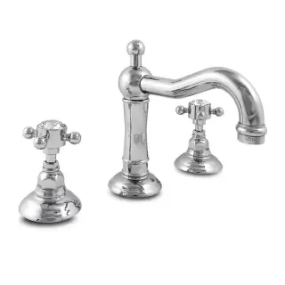 Nicolazzi Half Dome Crystal Смеситель для раковины на 3 отверстия, с донным клапаном, излив: 165 мм, цвет: хром