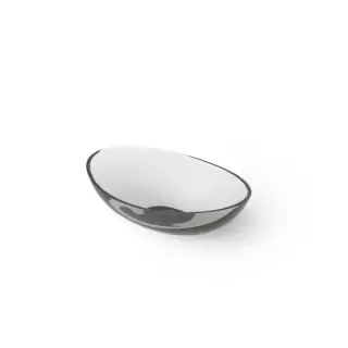 Dea Design Washbasins Раковина 42х34х15см., накладная, без отв., Glasstech, прозрачная смола, цвет: Smoky Black R4