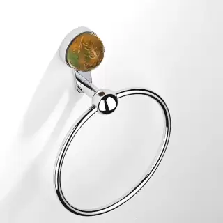 THG Flore Полотенцедержатель - кольцо 18см., подвесной, цвет: хром/хрусталь