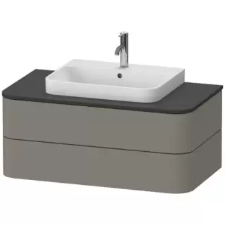 Duravit Happy D.2 Plus Тумба подвесная 100x55х40.8см, с раковиной и 2 ящиками, цвет: stone grey satin matt