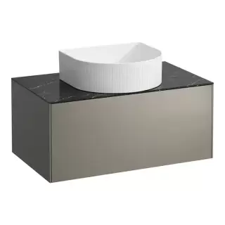 Laufen Sonar Тумба под раковину, 77.5х45.5х34см., 1 ящик, цвет: титан и черный мрамор