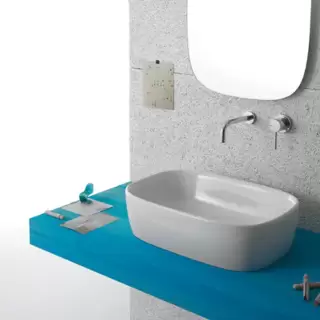 Globo Genesis Раковина 55х37х15 см, накладная, без отв., цвет: белый