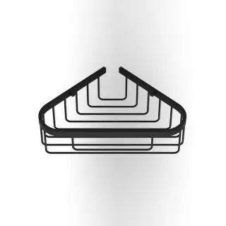 Decor Walther DW 228 Полочка для душа, угловая, подвесная, цвет: черный матовый