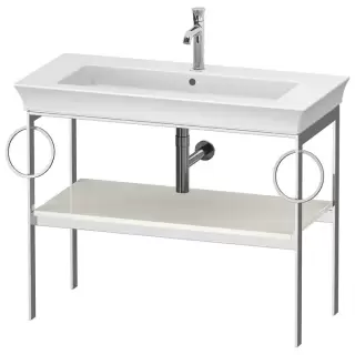 Duravit White Tulip Металлическая консоль 98.4x45х76см., напольная, 1 дерев. полка, 2 п/держ., цвет: Nordic White HighGloss