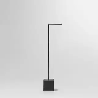 Antonio Lupi Bivio Держатель туалетной бумаги, напольный, база из мрамора Nero Marquinia satinato,  цвет: Nero goffrato