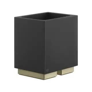 Gessi Inverso Accessories Стакан настольный, цвет: черный/Brass Brushed PVD