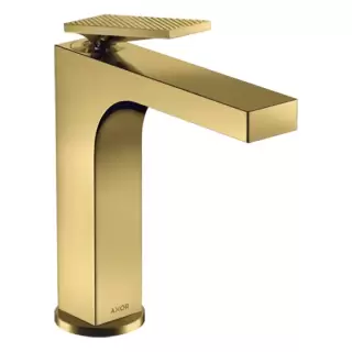 Axor Citterio Смеситель для раковины 160, на 1 отв., излив h: 16см, с текстурой, цвет: полированное золото