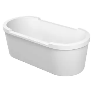 Duravit STARCK Ванна акриловая отдельностоящая 190x90см, с 2 наклонами для спины , с панелью и ножками, цвет: белый