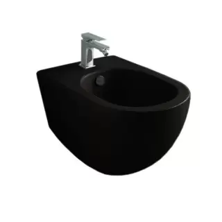 Artceram File 2.0 Биде подвесное 37х52 см, 1 отверстие, saniglaze, цвет: черный матовый
