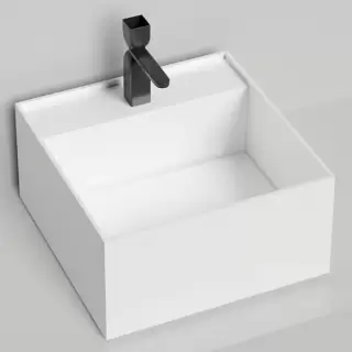 Salini Armonia Раковина 45x45x25см., без отв., накладная, S-Sense, цвет: белый глянцевый