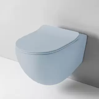 Artceram File Унитаз подвесной Rimless 36x52 см, цвет: pale blue