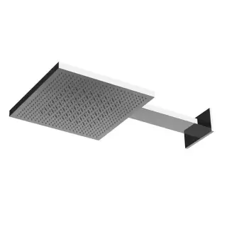 Almar Velvet Верхний душ 30х30см, 2 режима, с настенным держателем, цвет: оружейный металл брашированный PVD