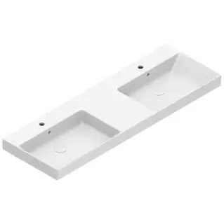 Catalano Zero Раковина 150x50см двойная, с 2 отв., цвет: белый глянцевый