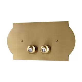 3SC Super-Placca Клавиша двойного смыва со вставками Swarovski 33хh17х2,5 см для бачков Geberit, цвет: латунь