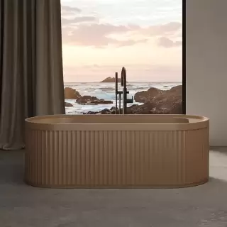 Dea Design Stripes Ванна 171х72хh56см, отдельностоящая, цвет: dark camel