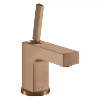 Axor Citterio Смеситель для раковины 80, на 1 отв., излив 10.4см, с донным клапаном, цвет: шлифованное красное золото