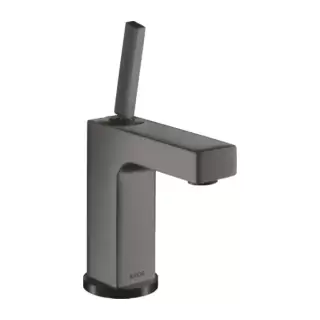 Axor Citterio Смеситель для раковины 110, на 1 отв., излив: 10.4cм., с донным клапаном, цвет: шлифованный черный хром