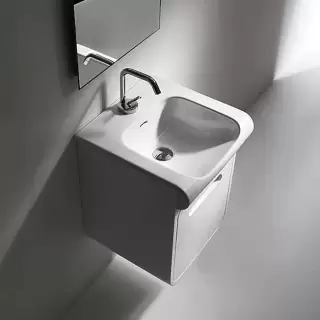 Kerasan Inka Project База INKA подвесная, с раковиной, 40см, Цвет: белый глянцевый