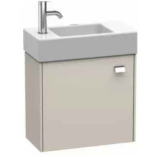 Duravit  Brioso Тумба подвесная 48.4х23.9х44.2см, с раковиной, с 1 дверкой петли слева L, цвет: серо-коричневый матовый