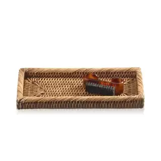 Decor Walther Basket KS Лоток универсальный 23.5x11.5см, настольный, цвет: ротанг темный