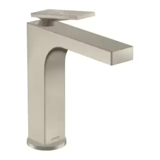 Axor Citterio Смеситель для раковины 160, на 1 отв., излив h: 16см, с донным клапаном, с текстурой, цвет: шлифованный никель