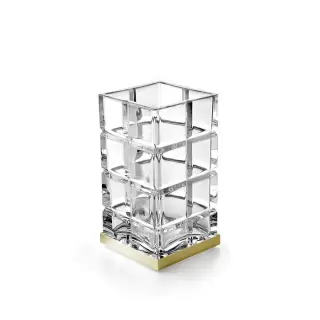 3SC Palace Стакан настольный, цвет: прозрачный хрусталь/золото 24к. Lucido