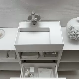 Laufen Kartell Раковина 60х46х12 см, 1 отв., без перелива, полка справа, цвет: белый