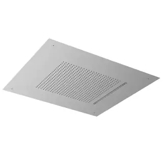 Almar Velvet Rain Верхний душ, встраиваемый, 49,8х49,8см., 2 типа струи, цвет: нержавеющая сталь брашированная