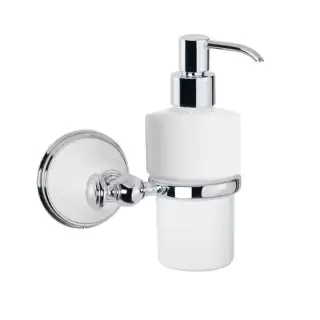 TW Harmony 108, подвесной дозатор для ж/мыла, керамический (белый), цвет: белый/хром