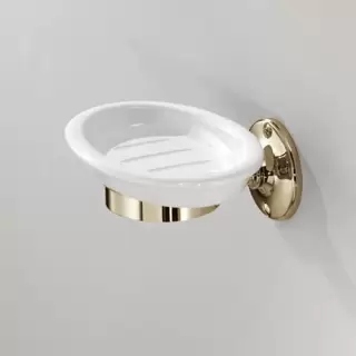 Devon&Devon Cavendish Мыльница подвесная, цвет: золото/белый