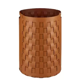 Colombo Adj Круглая корзина Bottega, D40H57 см, цвет: коньяк/бордо