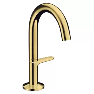 Axor One Смеситель для раковины Sel 140, на 1 отв., с донным клапаном Push-Open, цвет: полированное золото