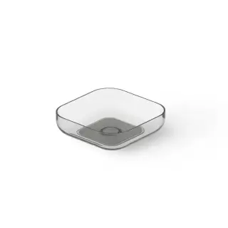 Dea Design Washbasins Раковина 40х40х12см., накладная, без отв., Glasstech, прозрачная смола, цвет: Smoky Black R4