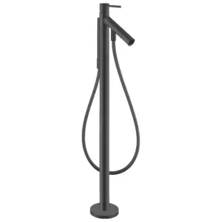 Axor Starck Смеситель для ванны, напольный, с ручным душем, цвет: шлифованный черный хром