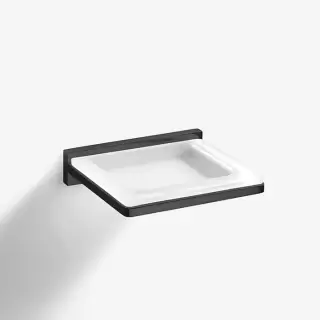 Colombo Look Мыльница подвесная, цвет: PVD графит полированный/матовое стекло