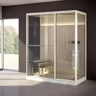 Effegibi Logica H Filo Сауна 214x250х217см, пристенная, цвет: Stone