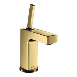 Axor Citterio Смеситель для раковины 110, на 1 отв., излив: 10.4cм., с донным клапаном, цвет: полированное золото
