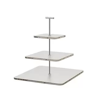 ADJ Сервировочная стойка 30x30xH35см., ручка "Т", цвет: устричный/фурнитура хром