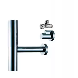 Hansgrohe Flowstar Набор сифон + 2 угловых вентиля с декор. Накладками, цвет: хром