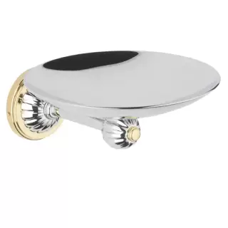 THG Mandarine metal Мыльница 15см., подвесная, металлическая, цвет: хром/золото