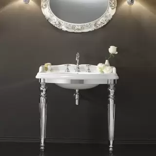 3SC Consolle Консоль King 90х56хh97см, с раковиной LA02 и сифоном, напольный, цвет: хром