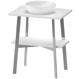 Duravit Cape Cod Консоль 80.5x70x48см напольная с раковиной, с 1 отв. под смеситель, с 1 полкой, цвет: белый глянцевый