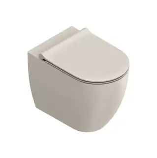 Catalano Sfera Унитаз напольный 54x35см, безободковый, смыв Tornado, покрытие Twinglaze+, цвет: Sabbia Satinato