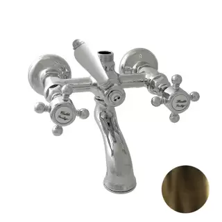 Nicolazzi Half Dome Смеситель для ванны на 2 отверстия, с переключателем ванна/душ, вывод сверху 3/4" (для душ. стойки), цвет: тёмная бронза