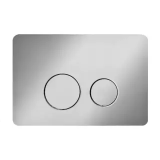 TECEspring S Панель смыва с двумя круглыми клавишами, пластиковая, цвет: нержавеющая сталь