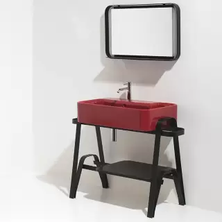 Simas Hop Раковина чаша подвесная 80x50xh18 см, без отв. для смесителя, цвет: rubino