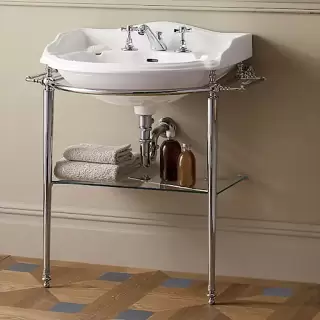 Devon&Devon Boston Консоль 54х50см, с раковиной на 3 отв., напольная, цвет: хром