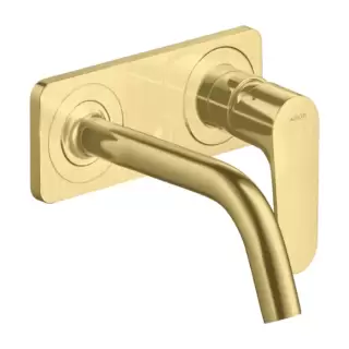 Axor Citterio M Смеситель для раковины, встраиваемый, излив: 16.7см., с панелью, цвет: шлифованная медь