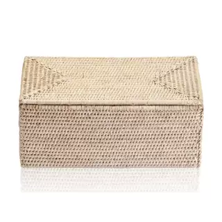 Decor Walther Basket UTBMD Универсальная коробка 30x15.5x14см, с крышкой, настольная, цвет: ротанг светлый
