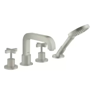 Axor Citterio Смеситель на борт ванны, на 4 отв., с ручным душем, цвет: сталь